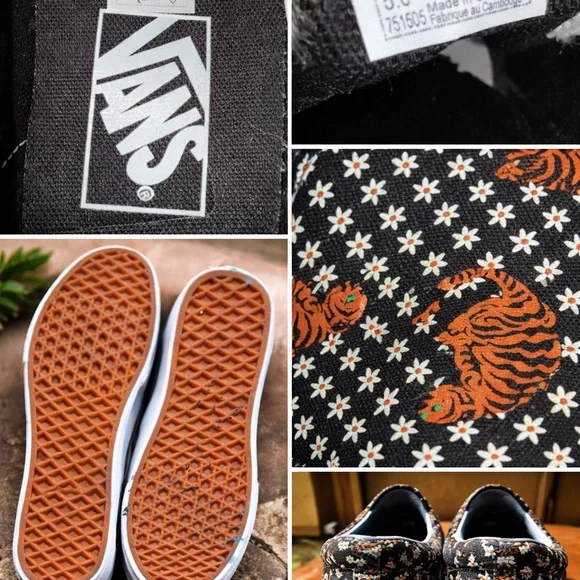 Vans Classic Slip-On 'Tiger Floral'. Size 7.5 - Picture 2 of 2